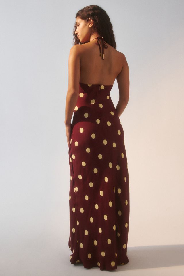 Beach Riot Xandra Polka Dot Halter Neck Maxi Dress #2