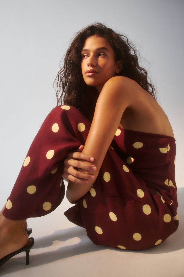 Beach Riot Xandra Polka Dot Halter Neck Maxi Dress #3
