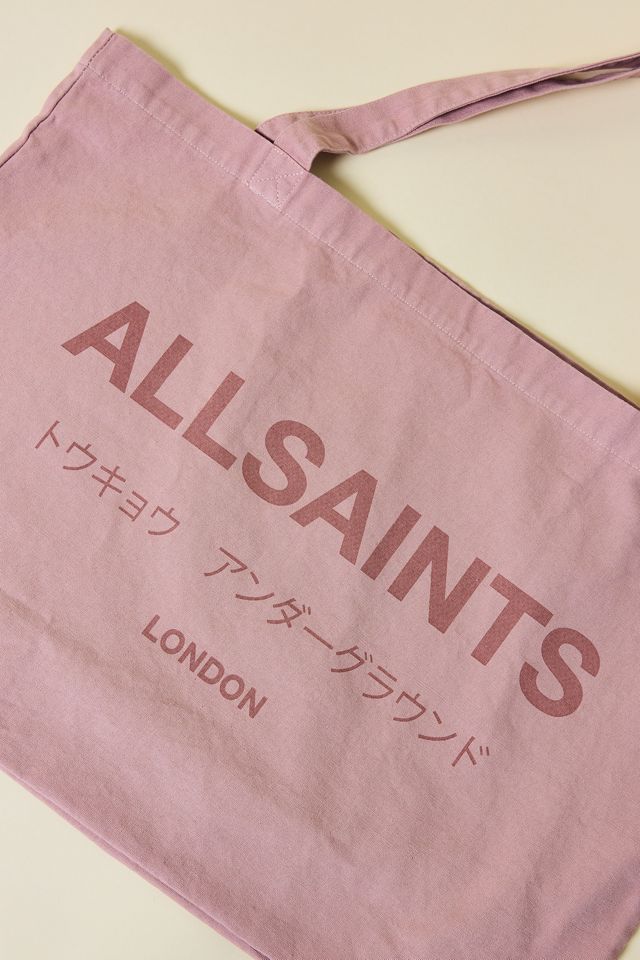 AllSaints Underground Logo Printed Tote Bag #1