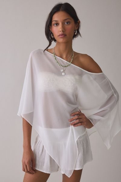 Poncho transparent à épaules dénudées Fete Feeling UO