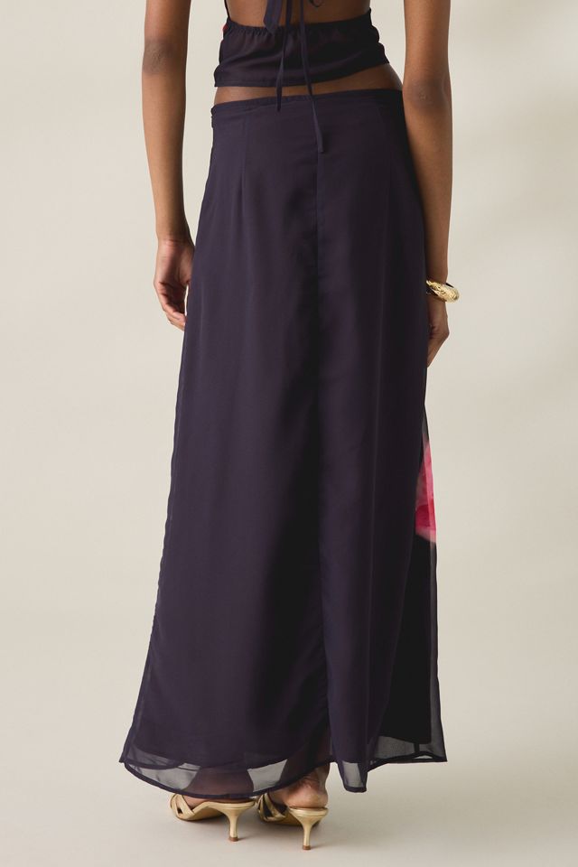 Motel Lurina Desert Flower Chiffon Maxi Skirt #2