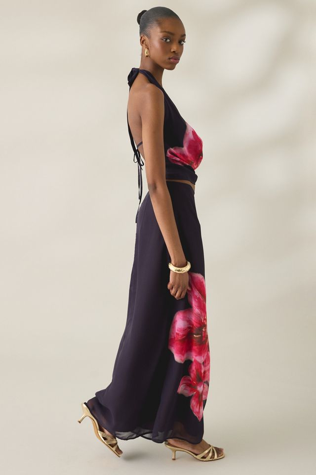 Motel Lurina Desert Flower Chiffon Maxi Skirt #3