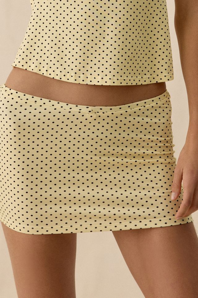 Motel Vidia Polka Dot Low-Rise Mini Skirt #1