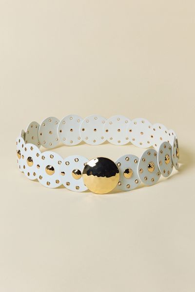 BDG Hammered Studded Statement Leather Belt