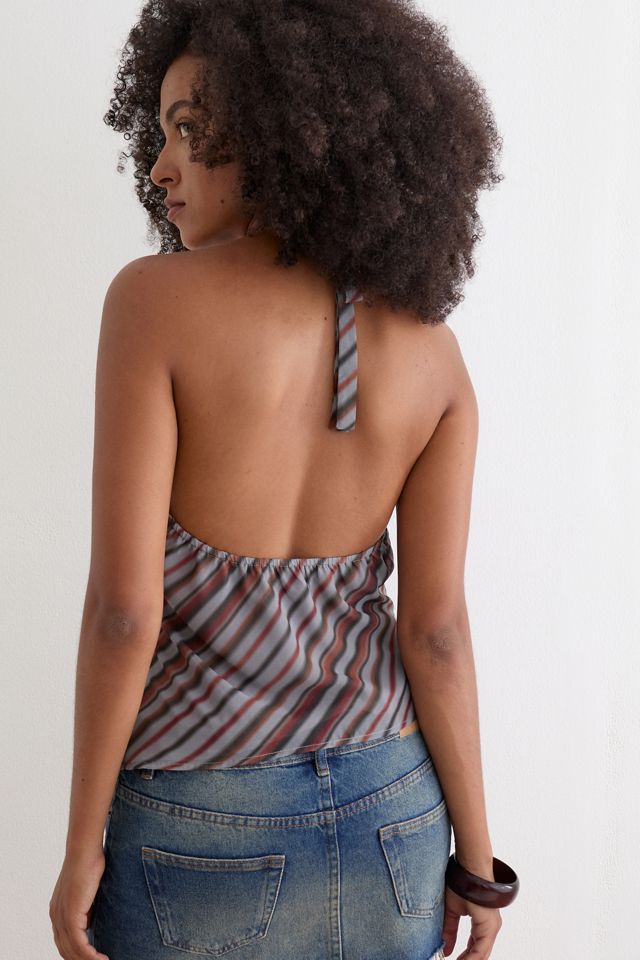 Motel Astina Asymmetric High Halter Neck Top #1