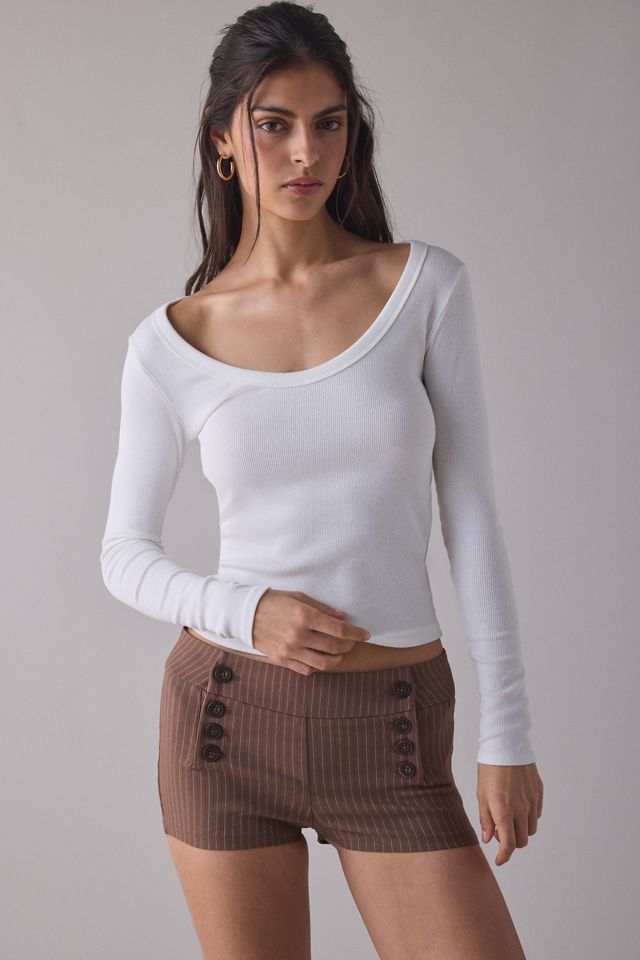 Short micro nautique à taille basse avec boutons BDG #1