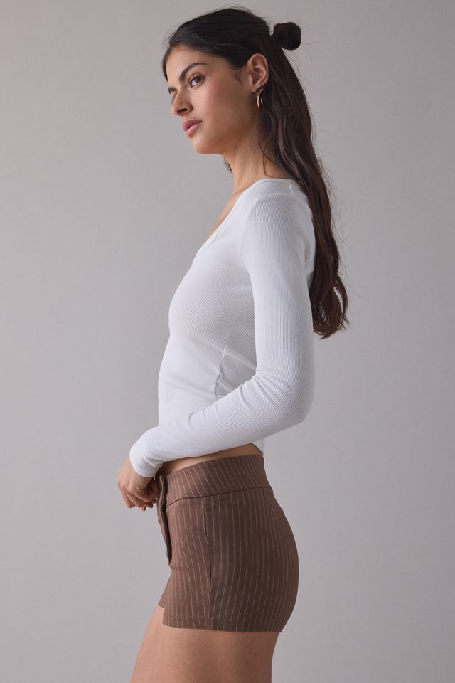 Short micro nautique à taille basse avec boutons BDG #2
