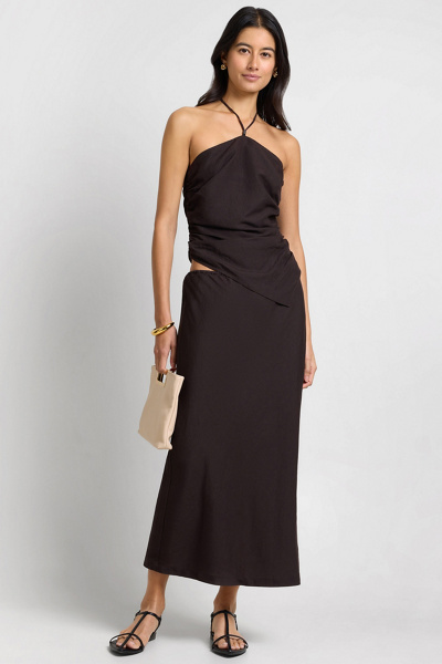 Onia Air Linen Midi Skirt