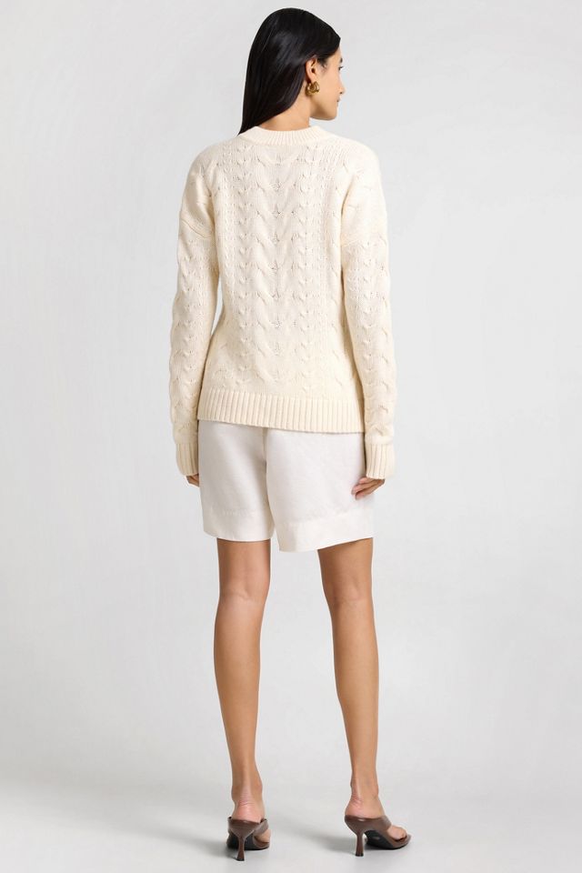 WeWoreWhat Fitted Cable Knit Cardigan #2