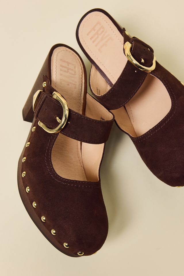 Frye Women's Cindy Buckle Clogs #1