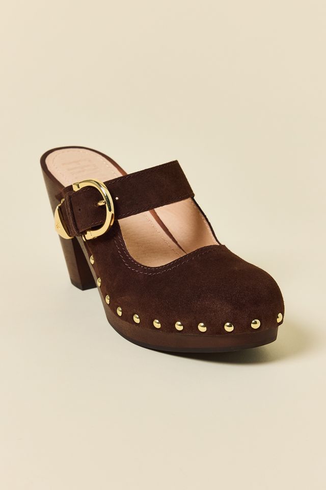 Frye Women's Cindy Buckle Clogs #3
