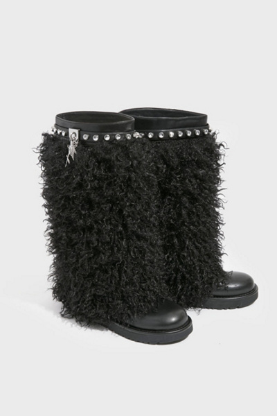 Sparkl Faux Fur Combat Boot