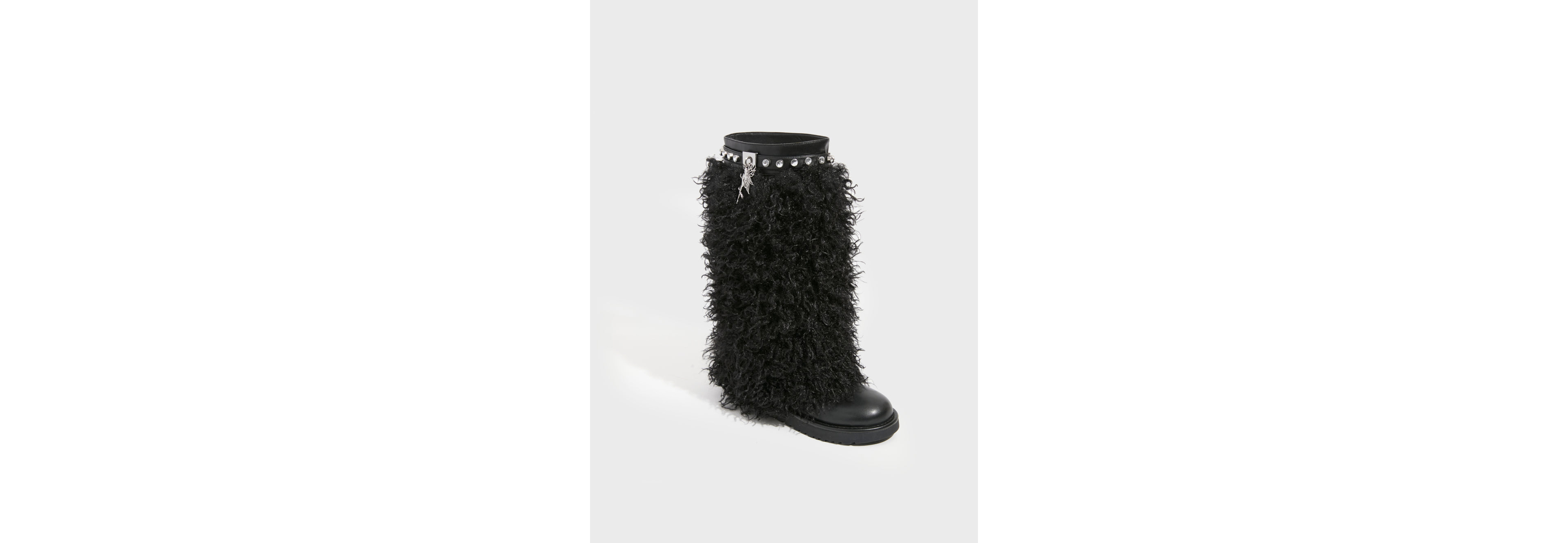 Sparkl Faux Fur Combat Boot
