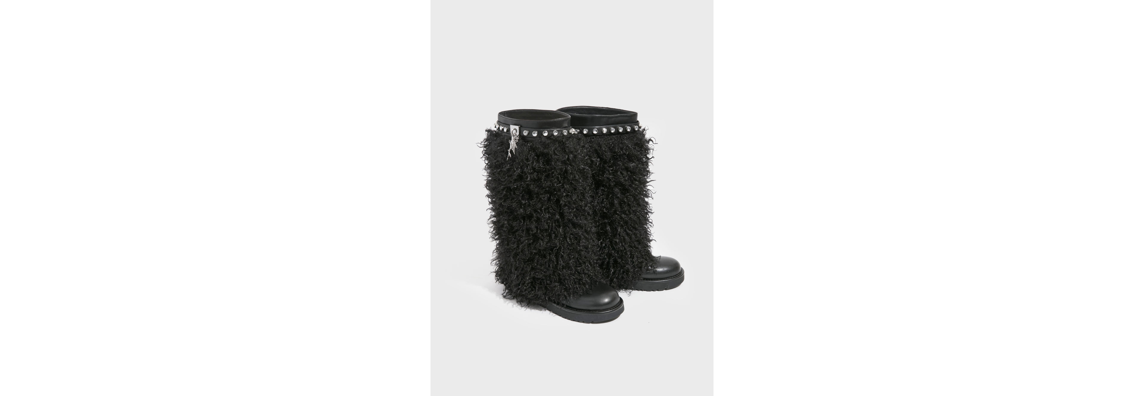 Sparkl Faux Fur Combat Boot