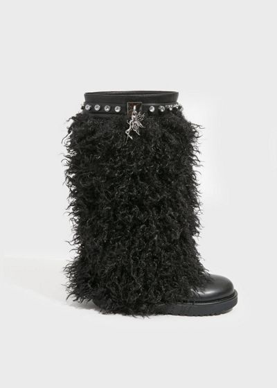 Sparkl Faux Fur Combat Boot