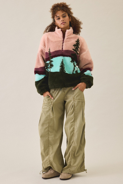 Beach Riot Leona Wilderness Fleece Quarter Zip Pullover