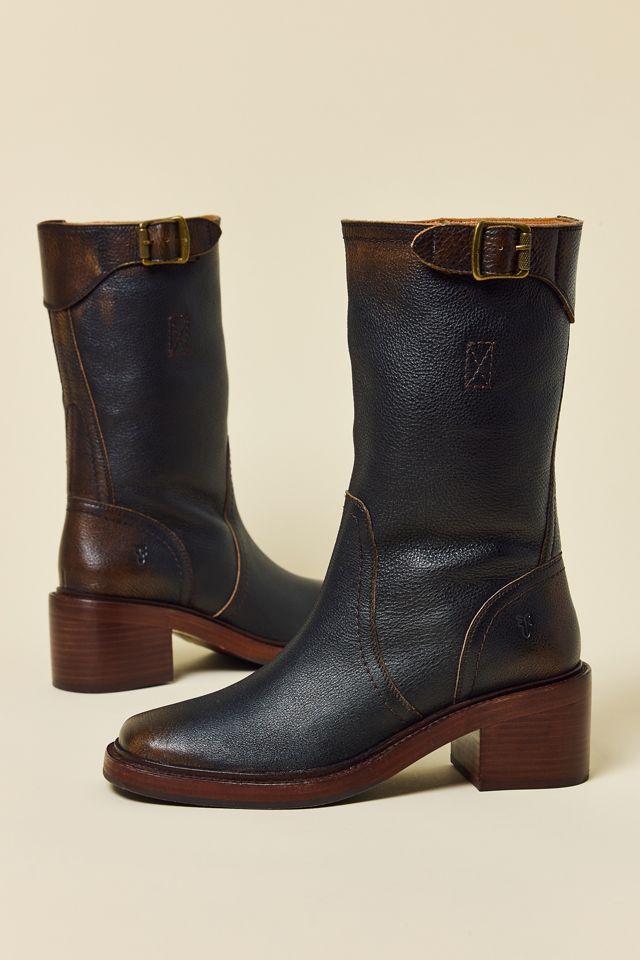 Frye Women's Kate Moto Mid-Height Leather Boot #1