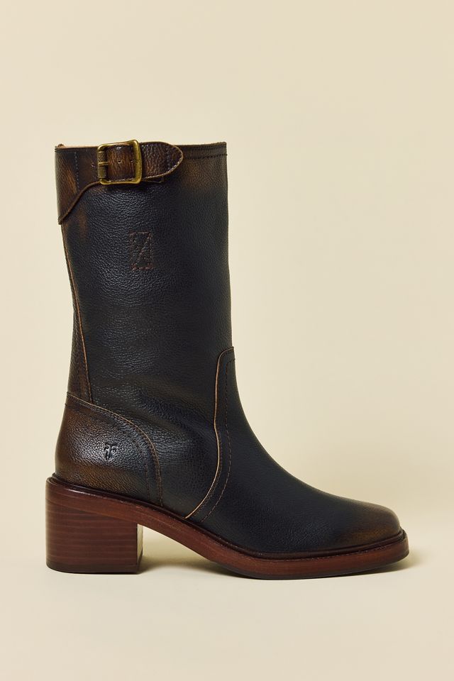 Frye Women's Kate Moto Mid-Height Leather Boot #2