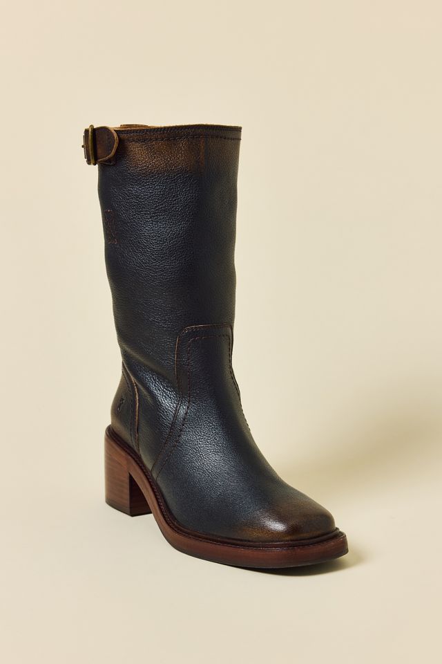 Frye Women's Kate Moto Mid-Height Leather Boot #3