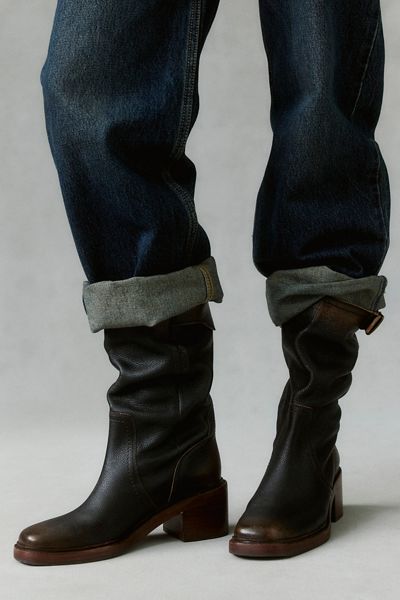 Frye Women's Kate Moto Mid-Height Leather Boot