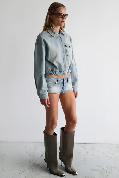 Abrand Push It Denim Bomber Jacket