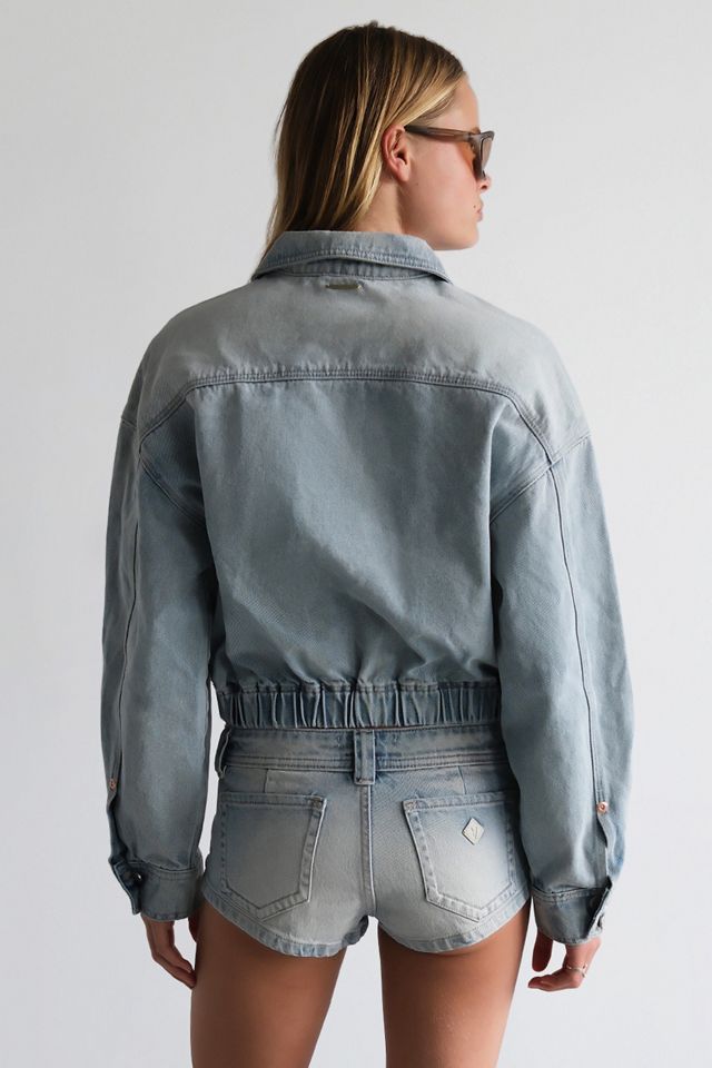 Abrand Push It Denim Bomber Jacket #1