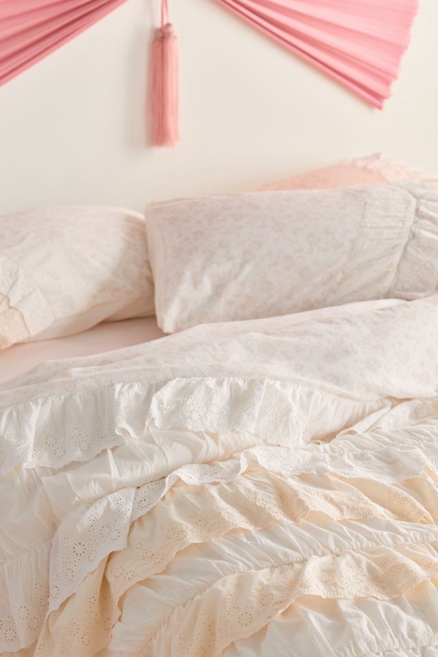 Meg Waterfall Ruffle Cotton Voile Duvet Cover #2