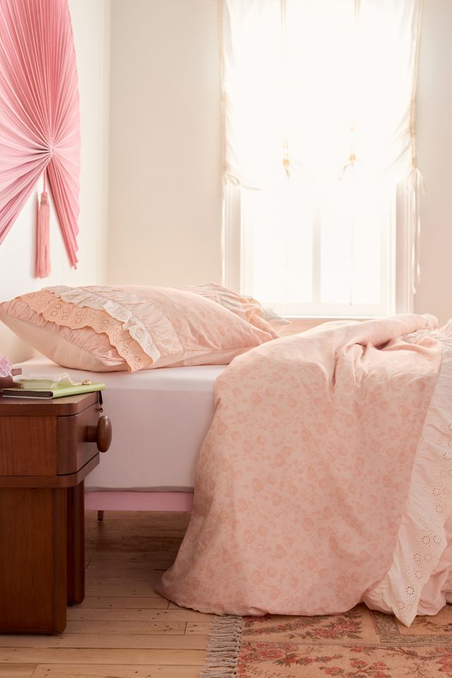 Meg Waterfall Ruffle Cotton Voile Duvet Cover #1