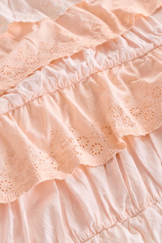 Meg Waterfall Ruffle Cotton Voile Duvet Cover #3
