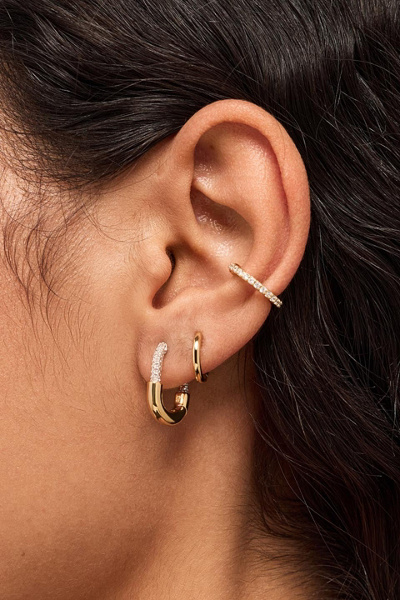 Ana Luisa Brynley Mini Micropave Gold Hoops