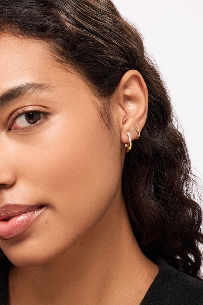 Ana Luisa Brynley Mini Micropave Gold Hoops