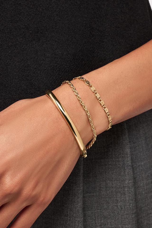 Ana Luisa Bangle Bracelet - Brynley Two Tone #2