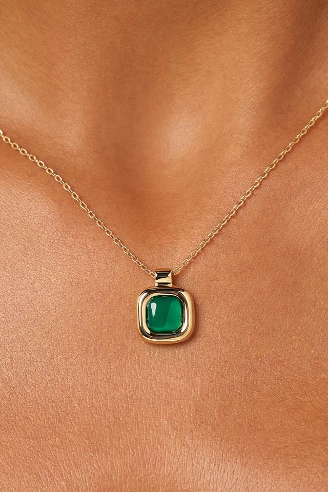 Ana Luisa Clara Green Onyx Pendant #3