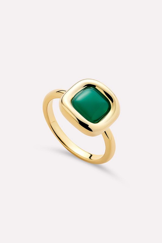 Ana Luisa Clara Green Onyx Statement Ring #1