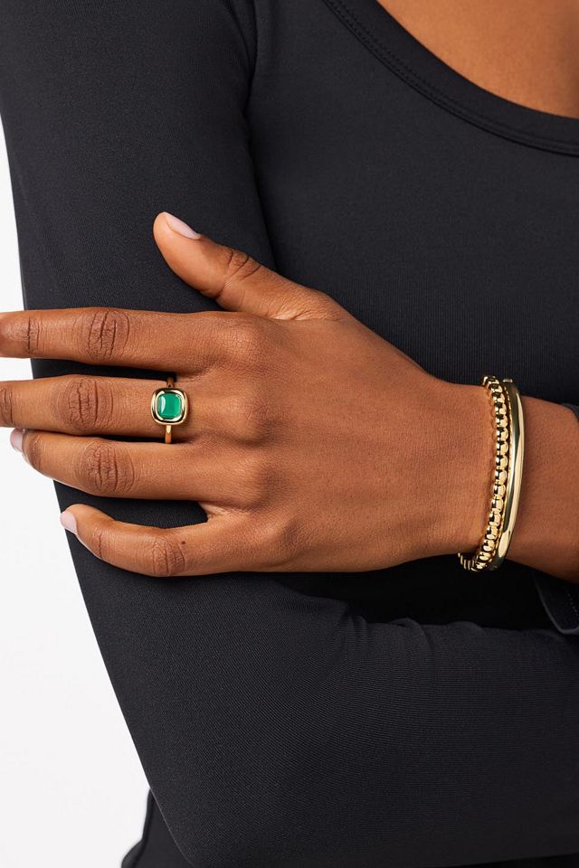Ana Luisa Clara Green Onyx Statement Ring #2