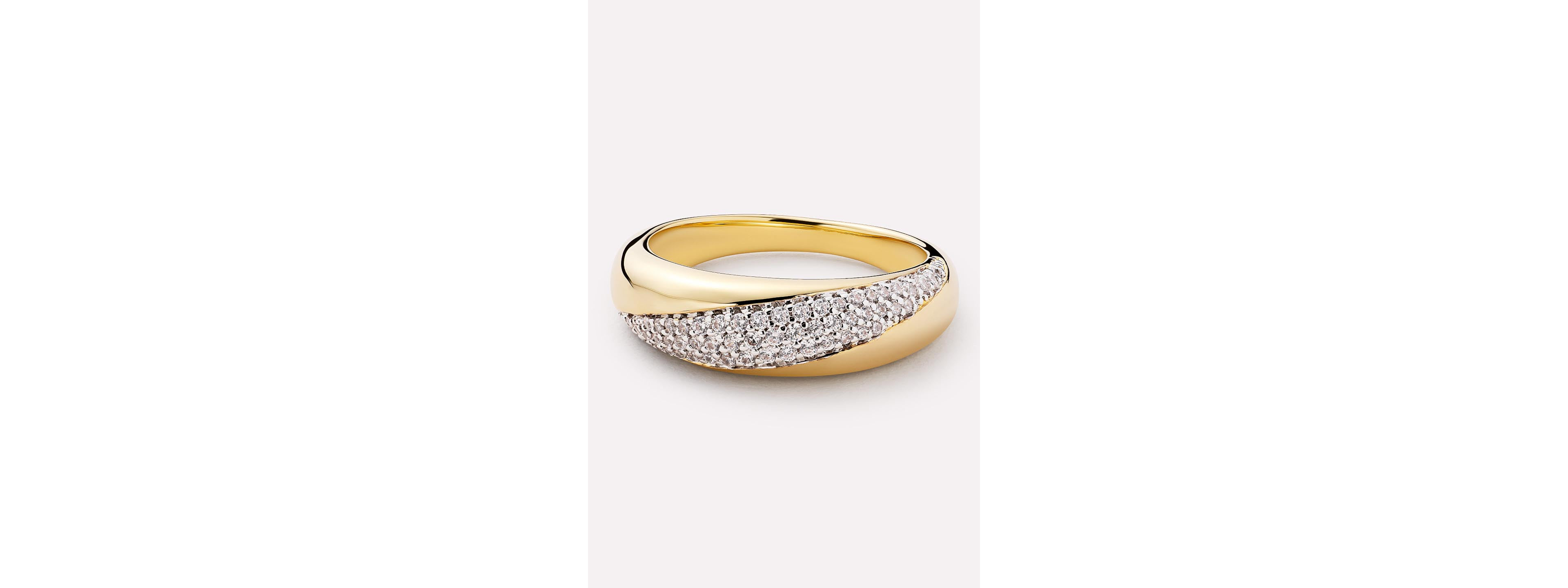 Ana Luisa Kira Dome Gold Band Ring