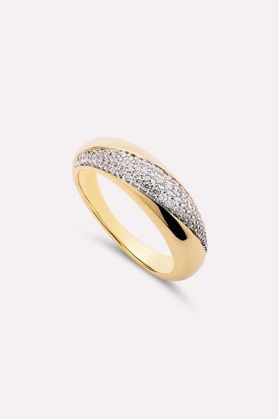 Ana Luisa Kira Dome Gold Band Ring