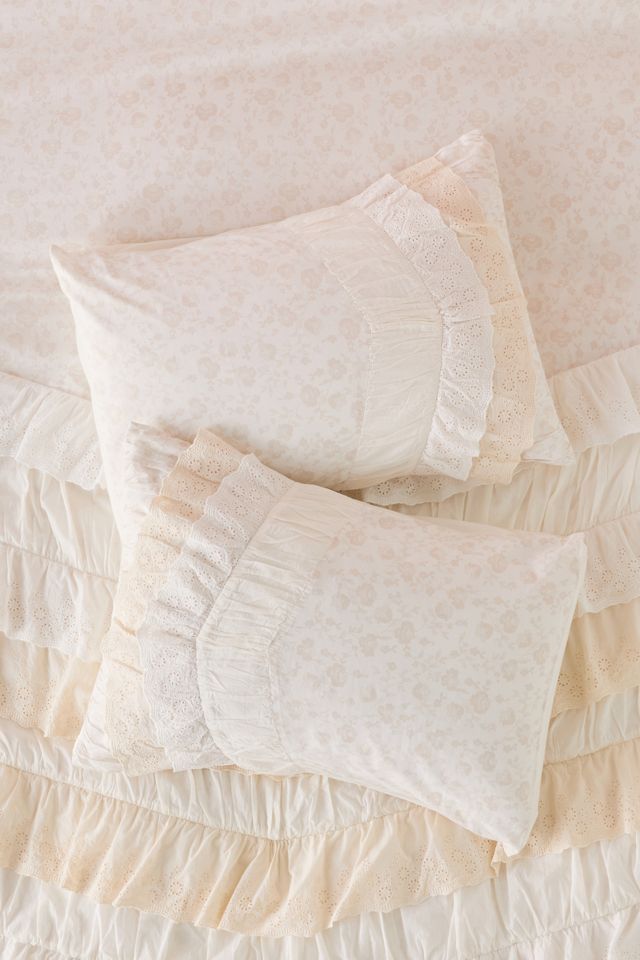 Meg Waterfall Ruffle Cotton Voile Sham Set #1