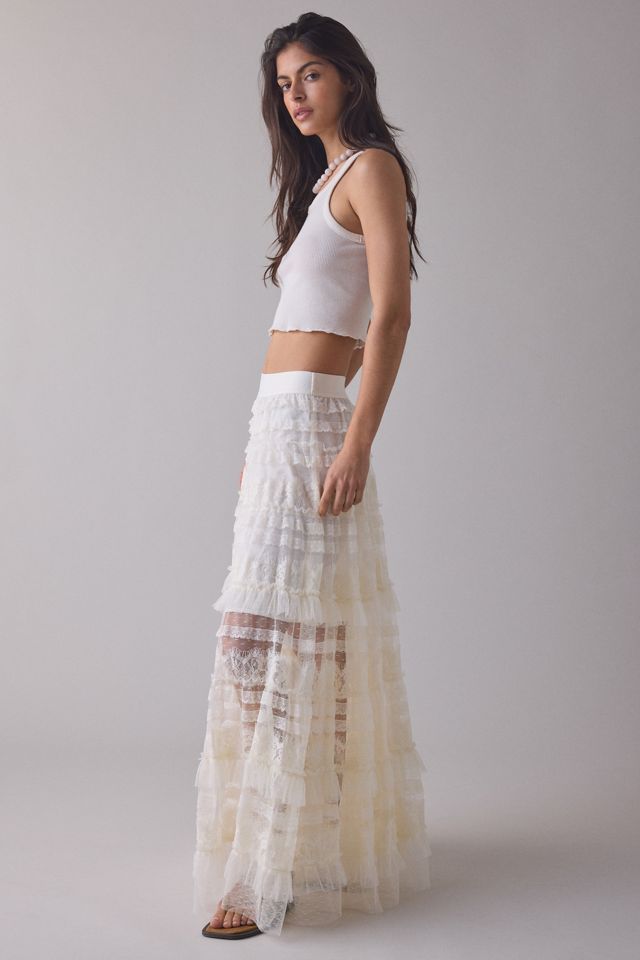 AllSaints Arlea Semi-Sheer Tulle Maxi Skirt #2