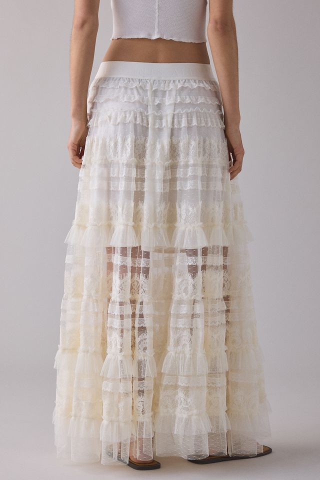 AllSaints Arlea Semi-Sheer Tulle Maxi Skirt #3