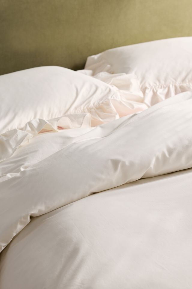 Housse de couette Elaine en percale de coton à volants #2