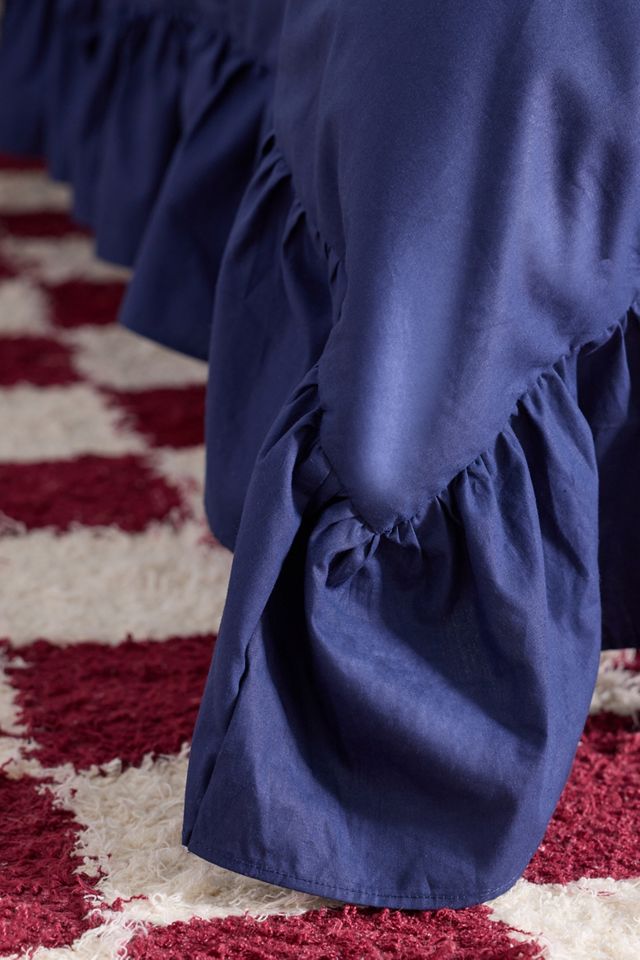 Elaine Ruffle Cotton Percale Duvet Cover #5