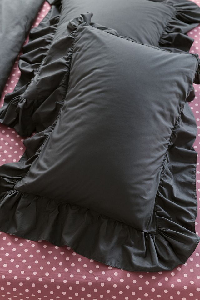 Elaine Ruffle Cotton Percale Sham Set #1