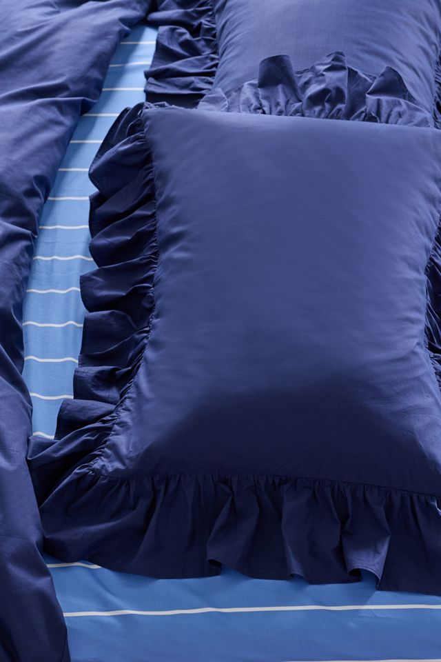 Elaine Ruffle Cotton Percale Sham Set #1