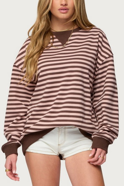 Edikted Onda Striped Sweatshirt
