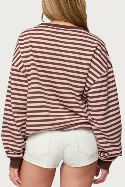 Edikted Onda Striped Sweatshirt