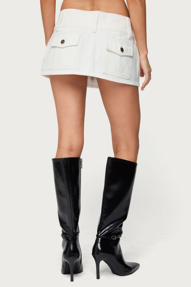 Edikted Petite Mckinley Denim Mini Skirt #3