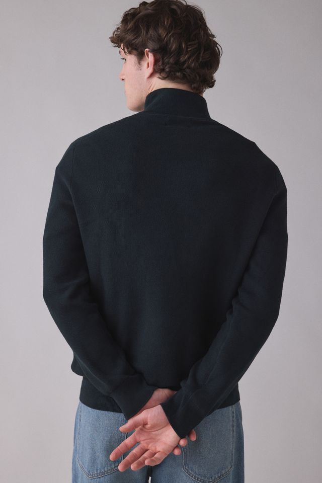Polo Ralph Lauren Mesh Knit Cotton Quarter Zip Sweater #1