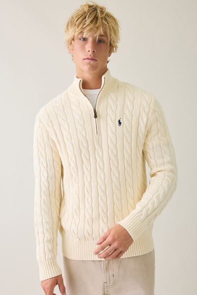 Polo Ralph Lauren Cable Knit Quarter Zip Sweater