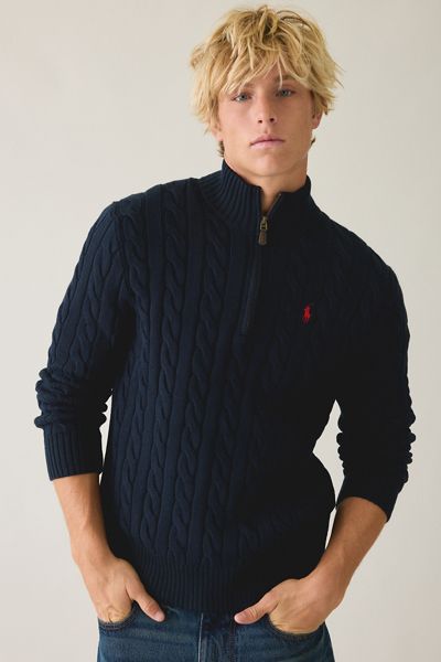 Polo Ralph Lauren Cable Knit Quarter Zip Sweater